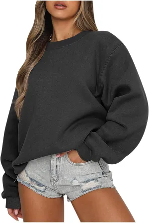 jovati White Hoodies Womens Oversized Sweatshirts Pullover Sweaters Tops Casual Soft Fall Fashion Outfits Winter Clothes 2024 Oct 11 12 clean girl aesthetic clothes over sized sweatshirt