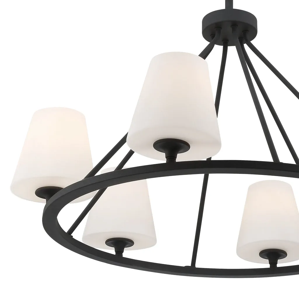 Keenan 6 Light Black Forged Chandelier