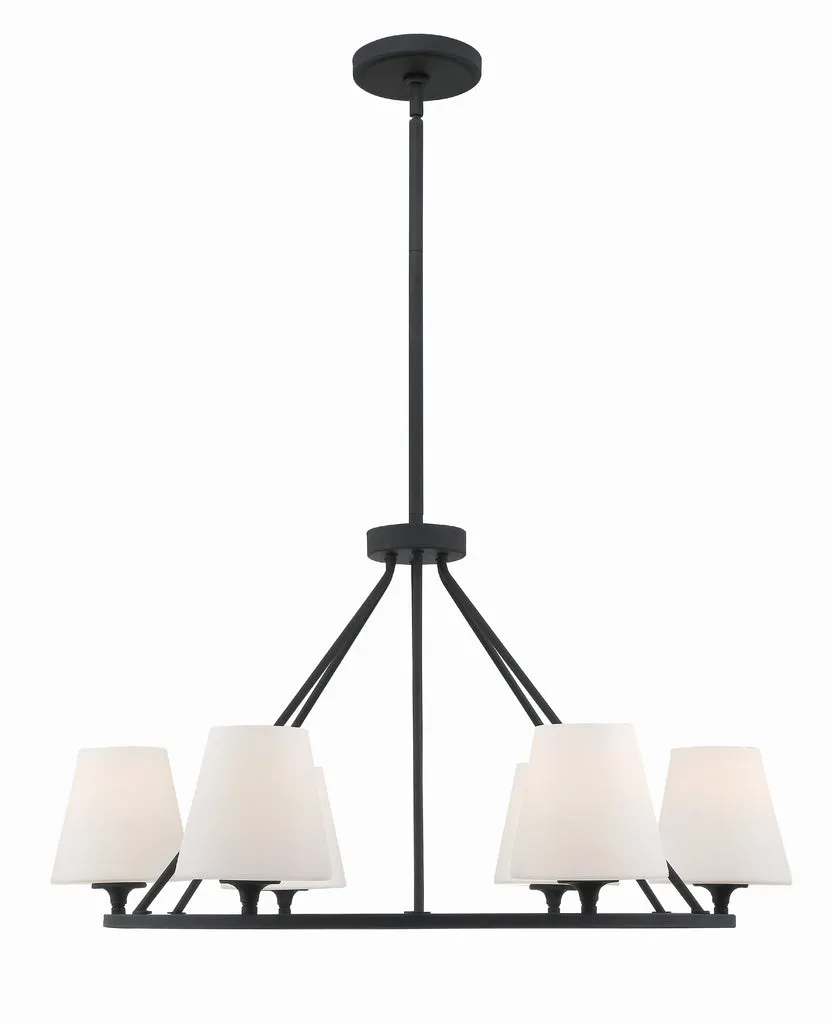 Keenan 6 Light Black Forged Chandelier