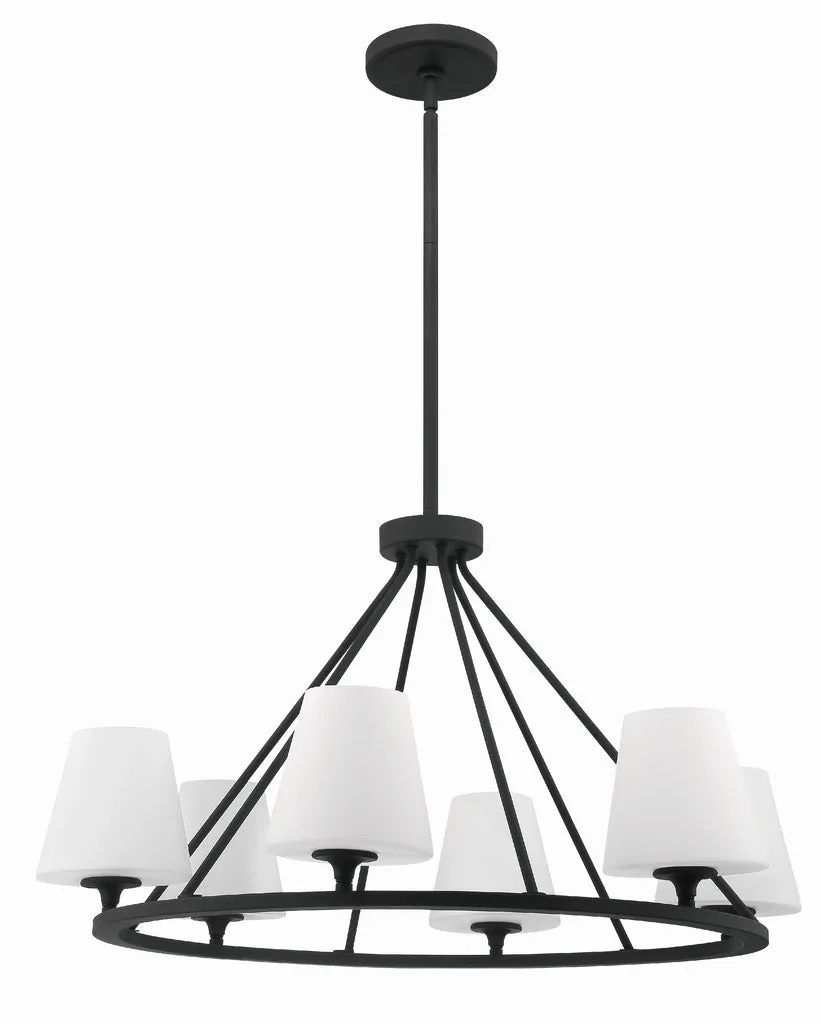 Keenan 6 Light Black Forged Chandelier