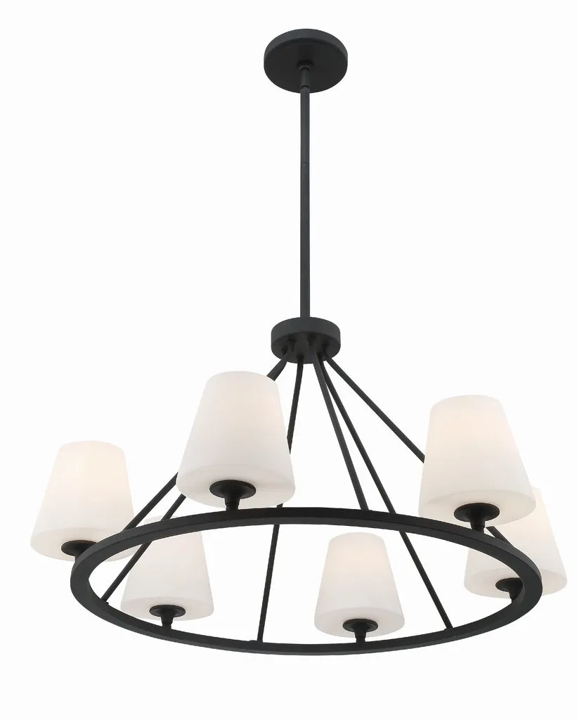 Keenan 6 Light Black Forged Chandelier