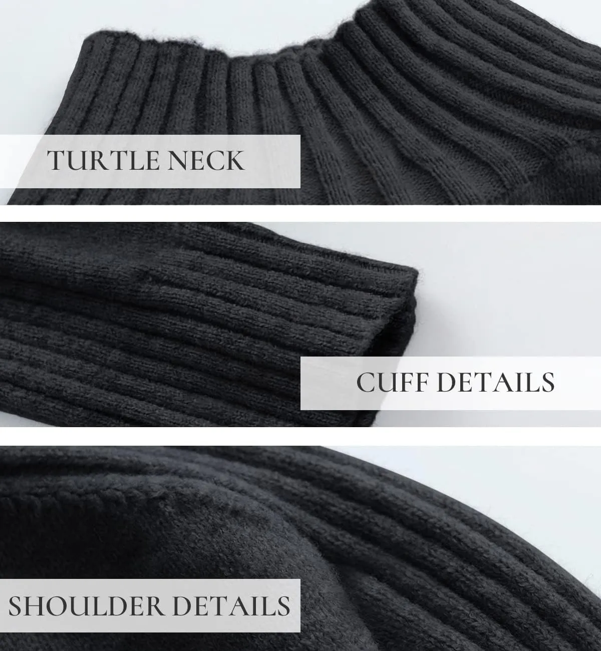 Les umes Womens Turtleneck Sweaters Long Sleeve Loose Pullover Sweater Casual Knit Tops