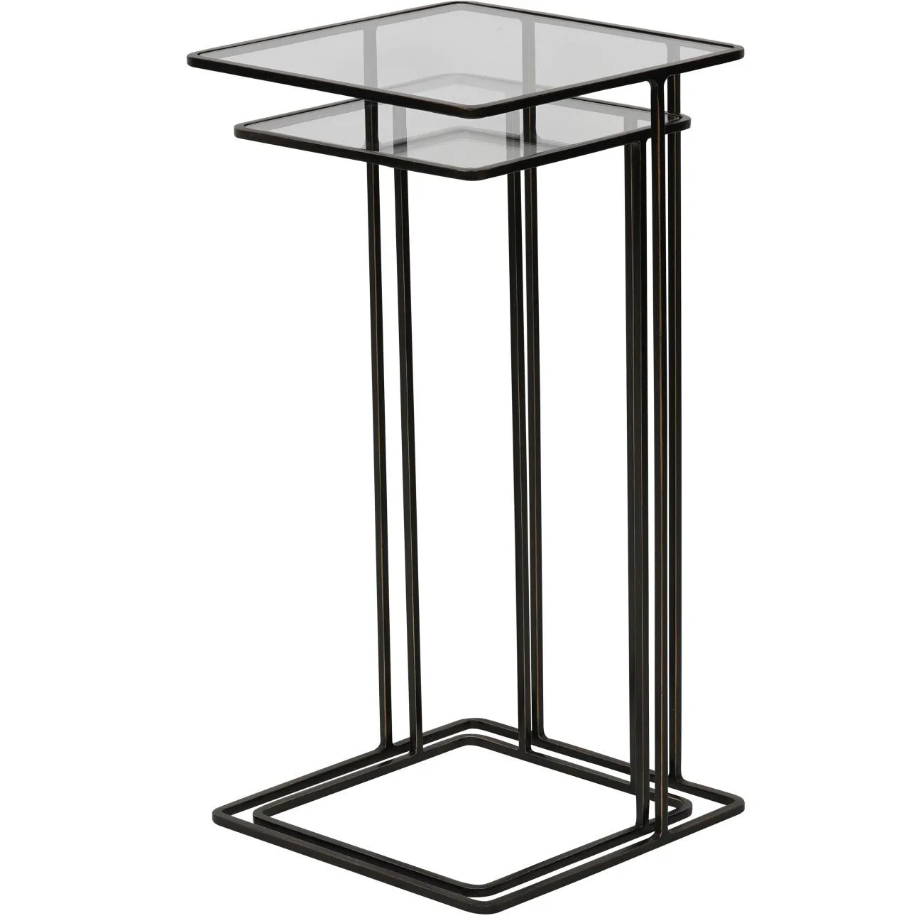 Libra Interiors Saltzburg Nesting Side Tables in Dark Bronze – Set of 2