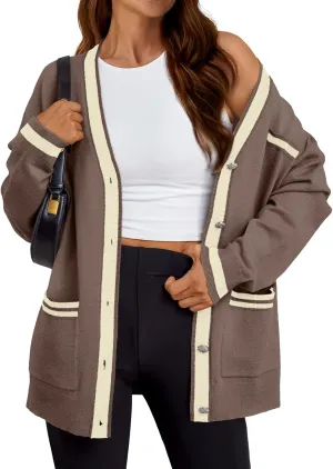 LILLUSORY Womens Cardigans Sweaters Fall Jackets Clothes Fashion Outfits 2024 Oversized Lightweight Long Sleeve Tops