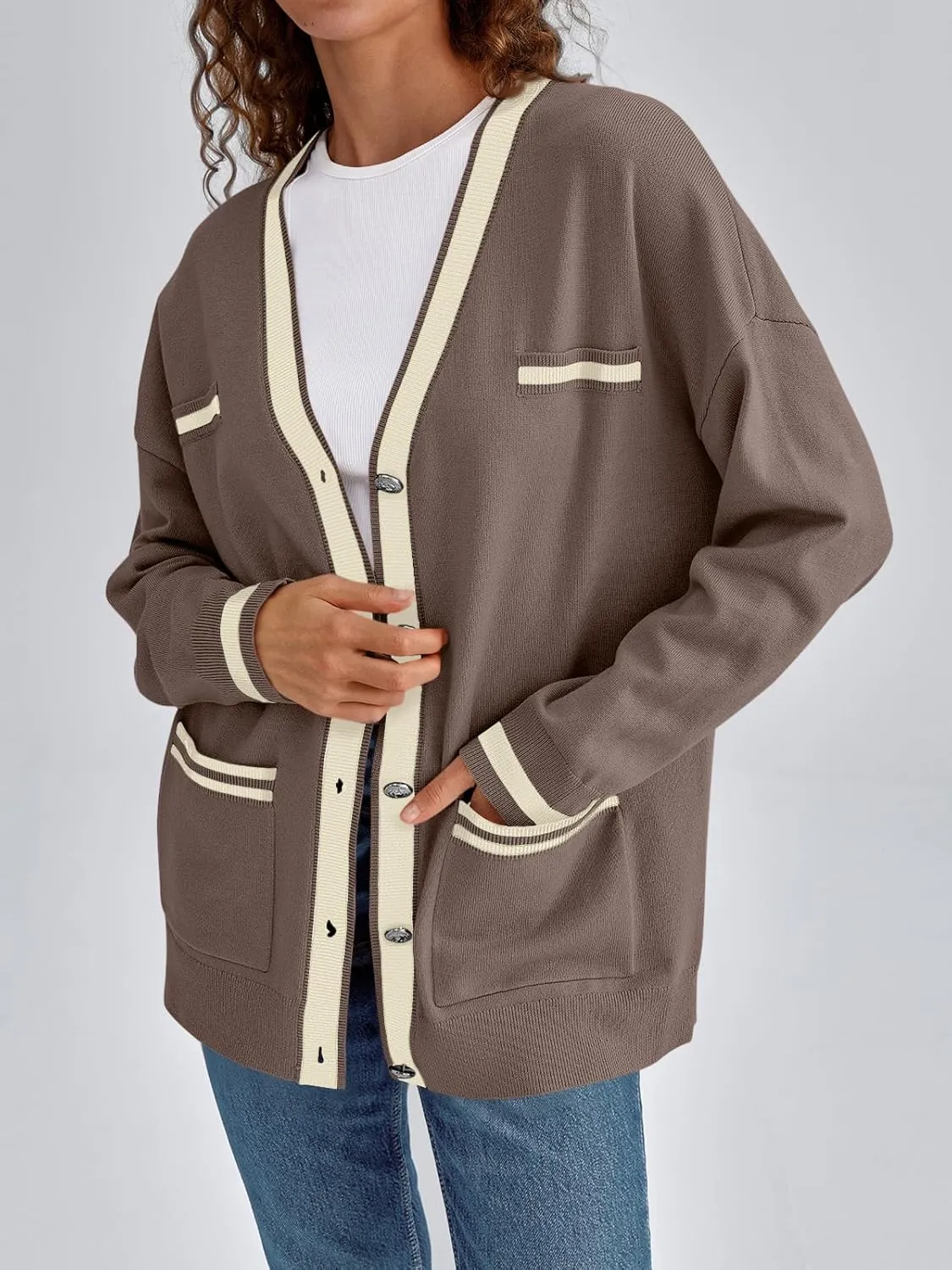 LILLUSORY Womens Cardigans Sweaters Fall Jackets Clothes Fashion Outfits 2024 Oversized Lightweight Long Sleeve Tops