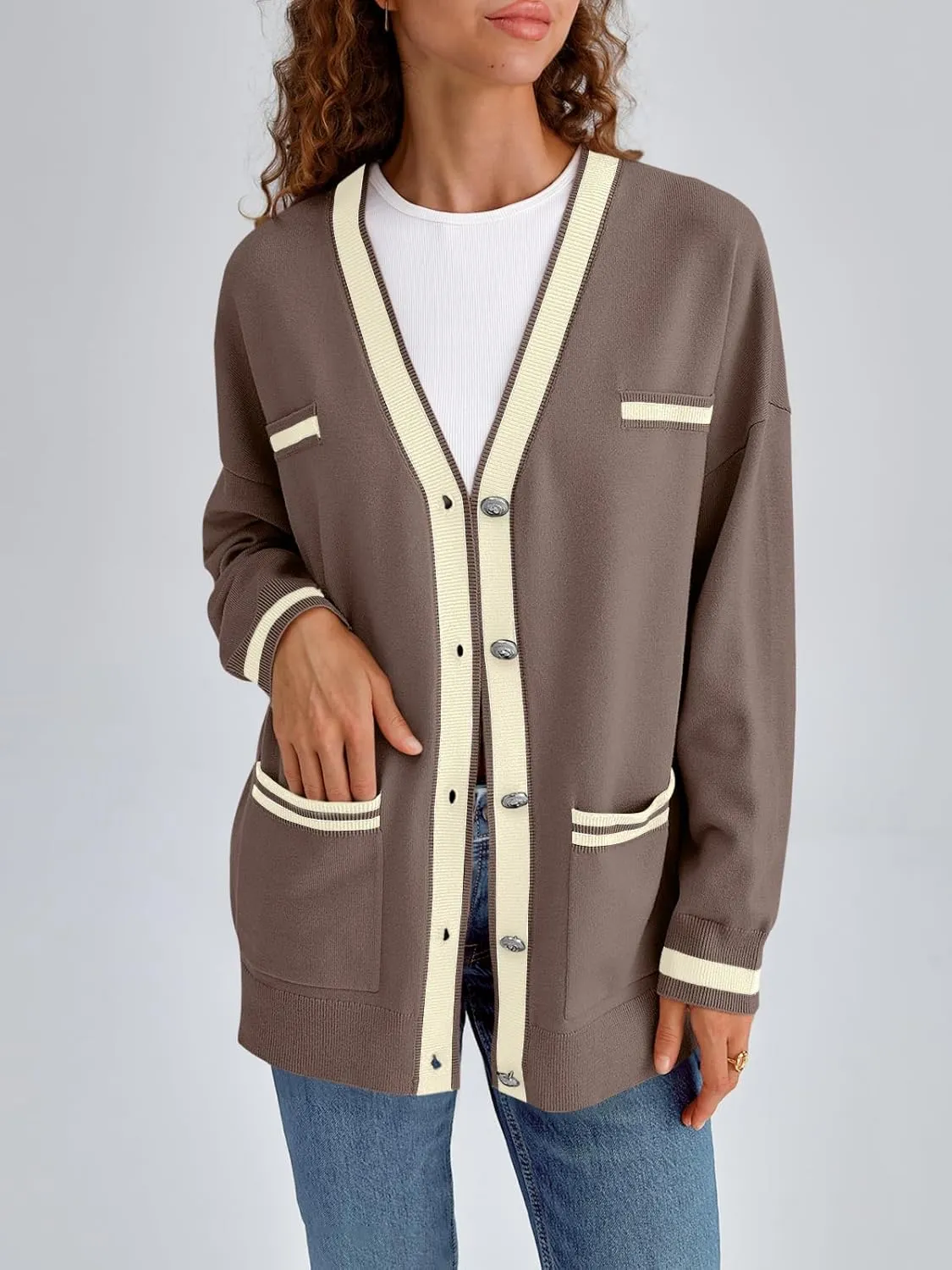 LILLUSORY Womens Cardigans Sweaters Fall Jackets Clothes Fashion Outfits 2024 Oversized Lightweight Long Sleeve Tops