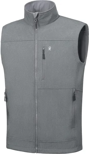 Little Donkey Andy Men's Golf Vest Warm Fleece Lining Hiking Vests Zip Up Sleeveless Outerwear Jacket