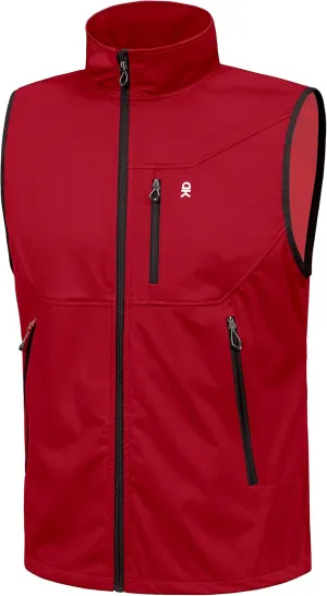 Little Donkey Andy Men's Lightweight Softshell Vest Windproof Sleeveless Jacket for Travel Hiking Running Golf