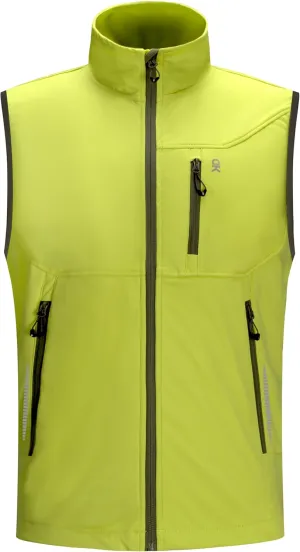 Little Donkey Andy Men's Lightweight Softshell Vest Windproof Sleeveless Jacket for Travel Hiking Running Golf