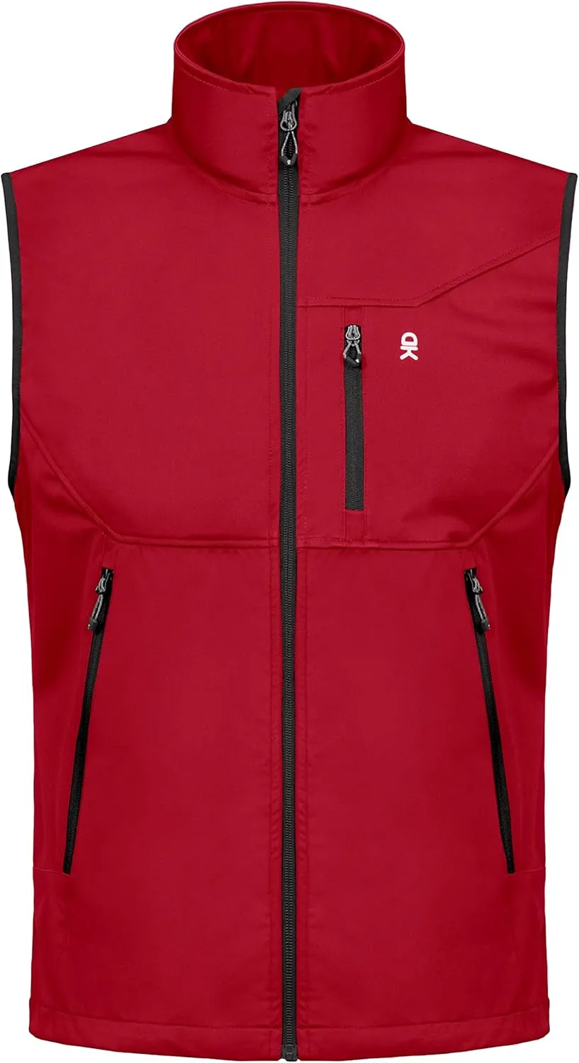 Little Donkey Andy Men's Lightweight Softshell Vest Windproof Sleeveless Jacket for Travel Hiking Running Golf
