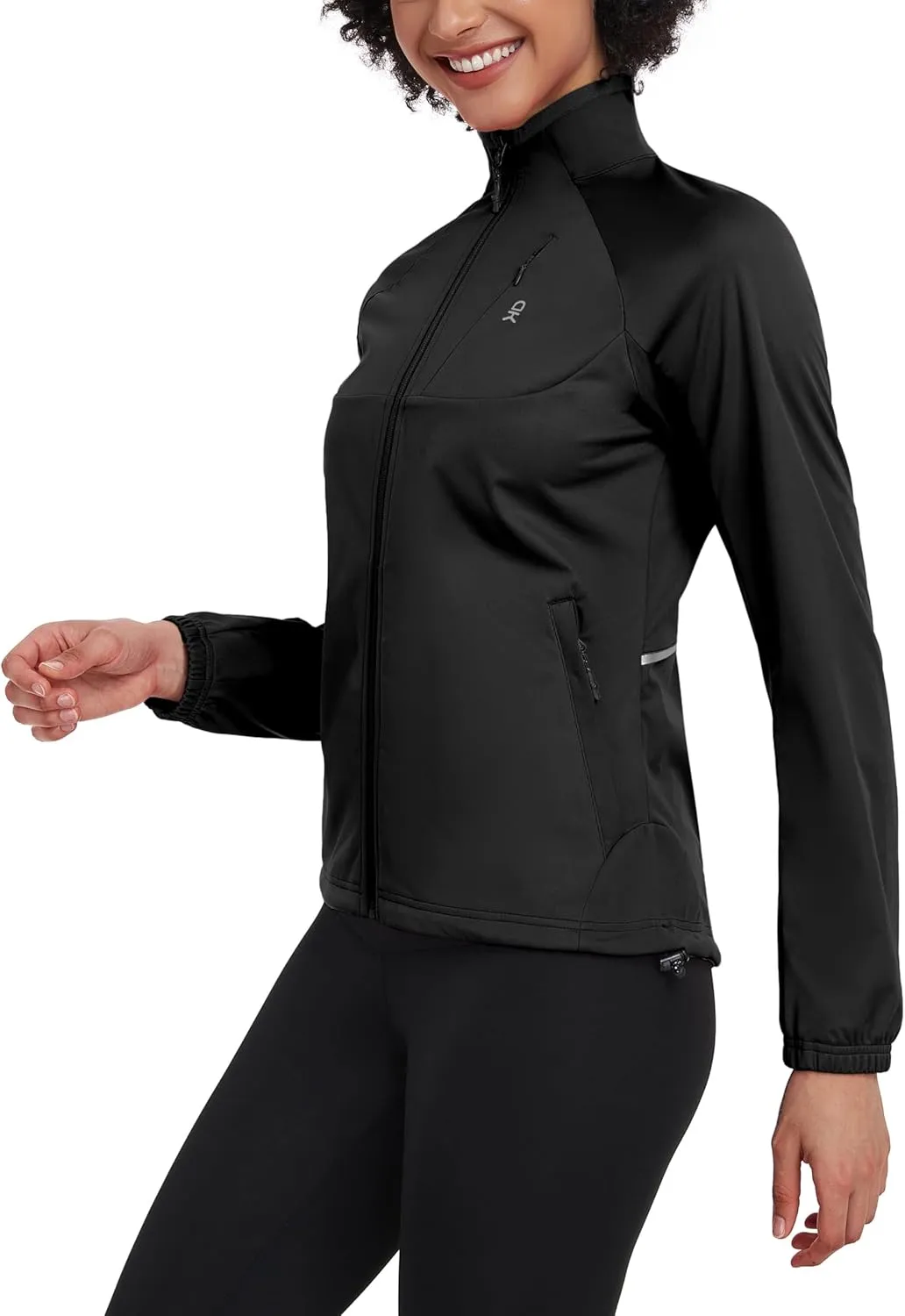 Little Donkey Andy Womens Lightweight Softshell Jacket for Running Cycling, Water Repellent Windbreaker with Zipper Pockets