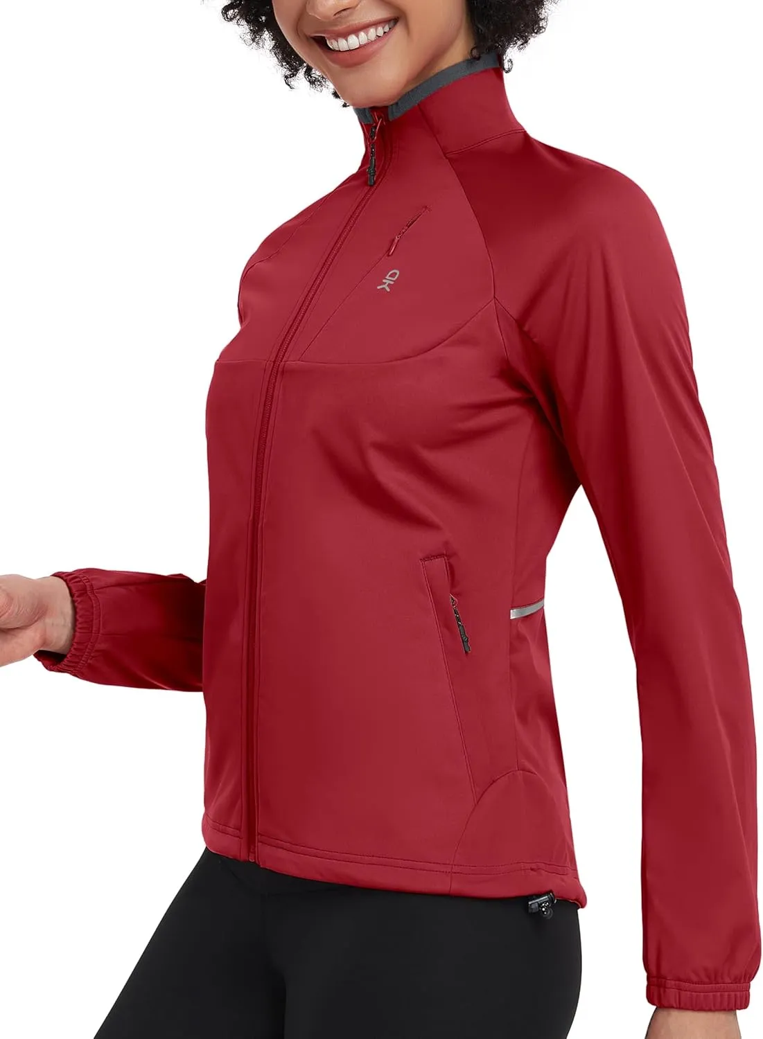Little Donkey Andy Womens Lightweight Softshell Jacket for Running Cycling, Water Repellent Windbreaker with Zipper Pockets