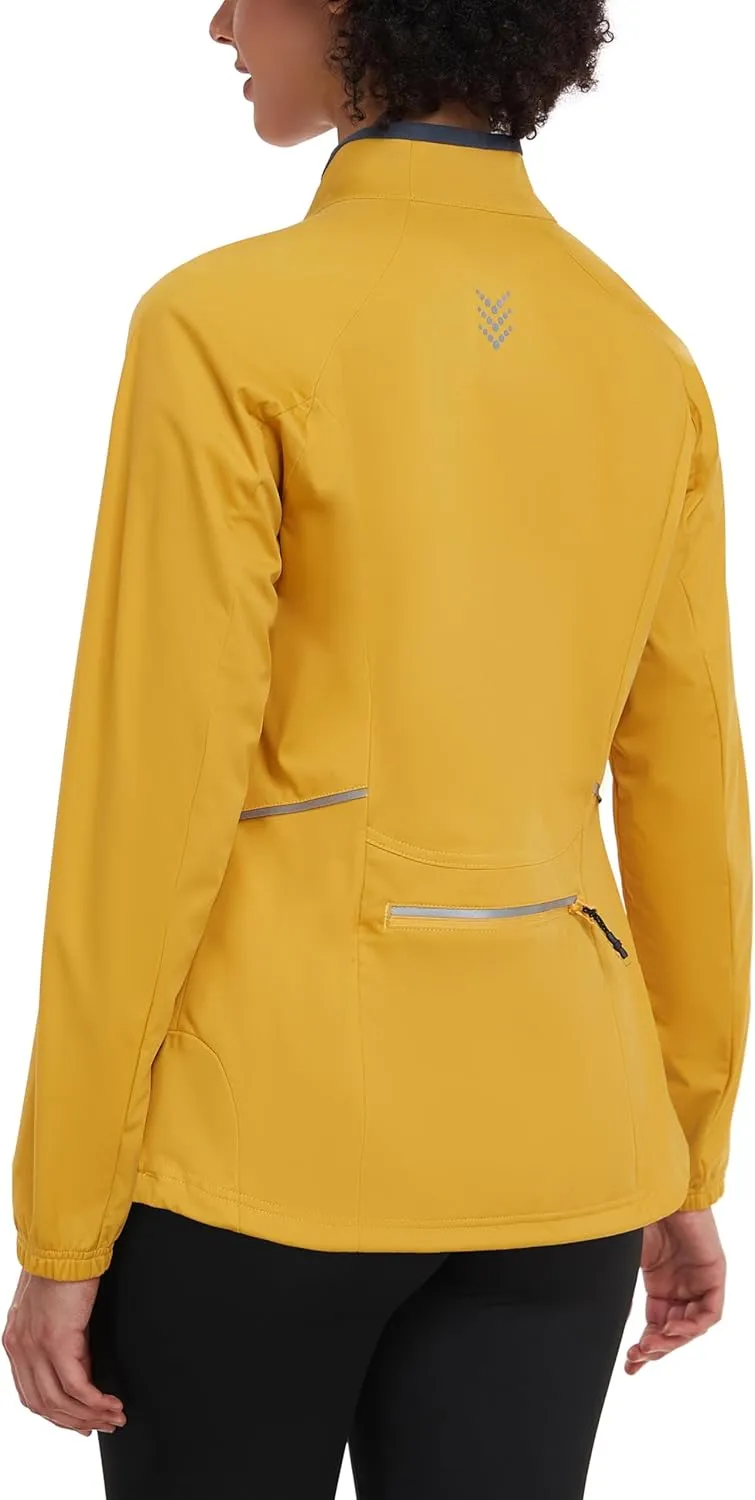 Little Donkey Andy Womens Lightweight Softshell Jacket for Running Cycling, Water Repellent Windbreaker with Zipper Pockets