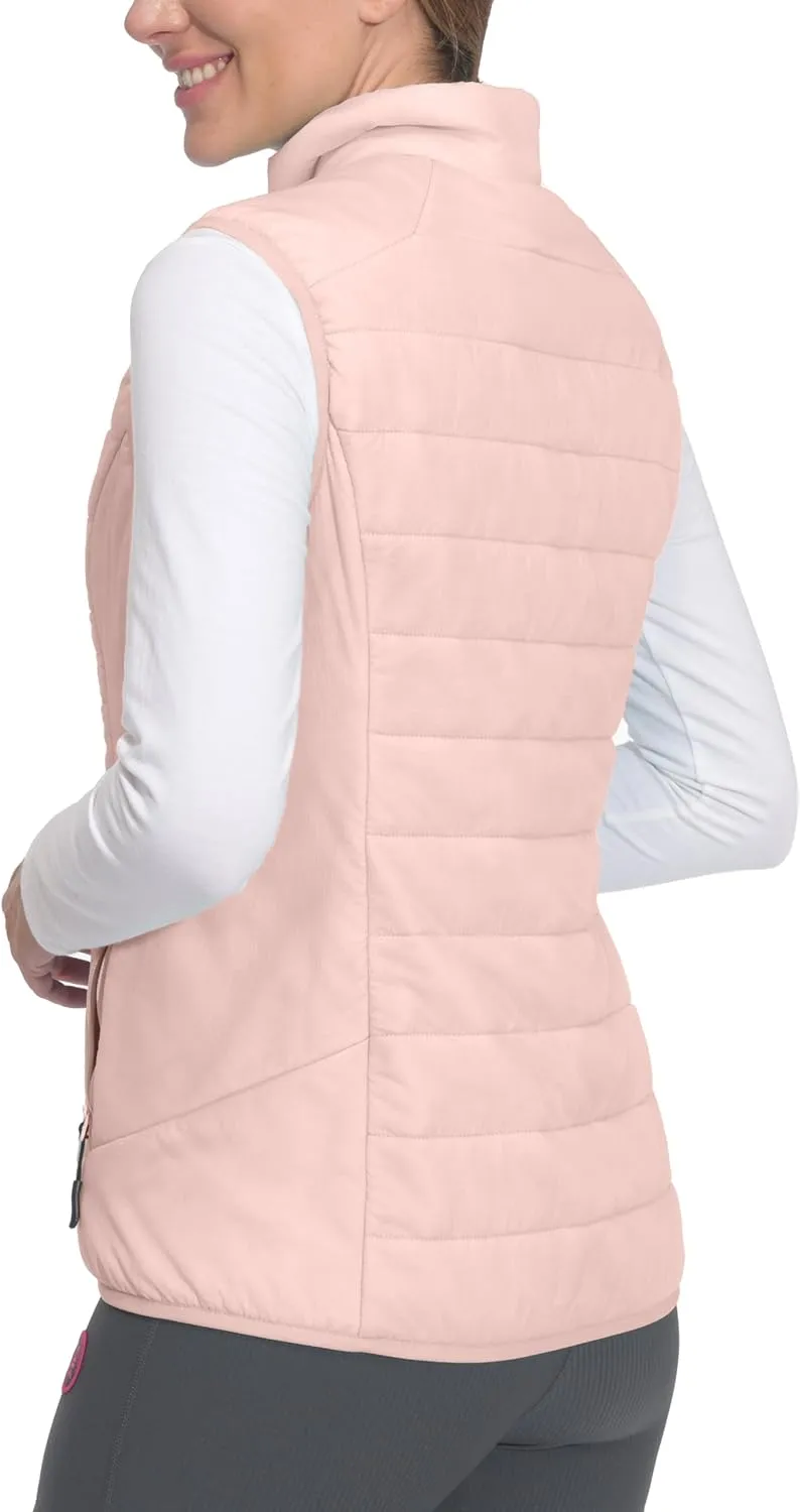 Little Donkey Andy Women's Packable Lightweight Puffer Vest with Recycled Insulation for Running Hiking