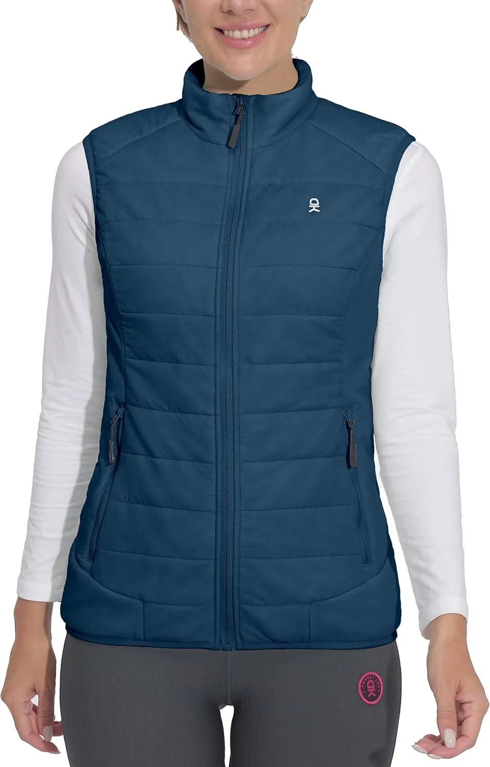 Little Donkey Andy Women's Packable Lightweight Puffer Vest with Recycled Insulation for Running Hiking