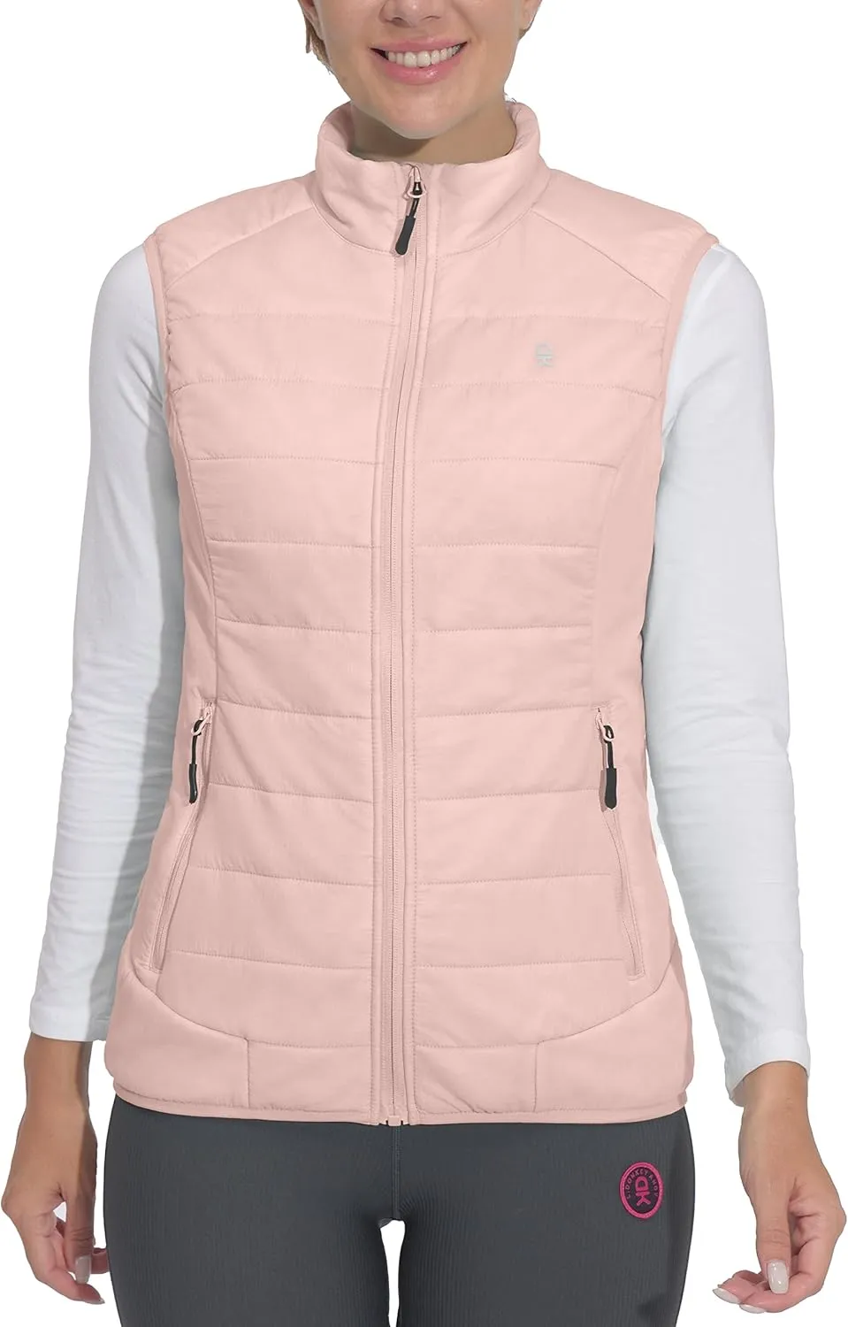 Little Donkey Andy Women's Packable Lightweight Puffer Vest with Recycled Insulation for Running Hiking