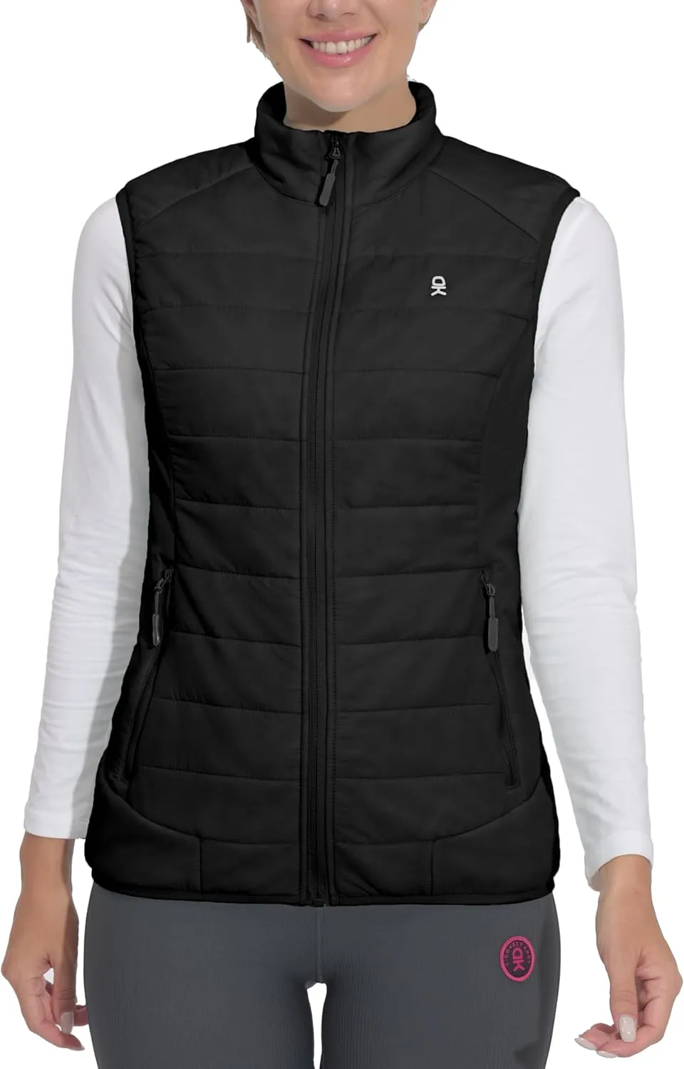 Little Donkey Andy Women's Packable Lightweight Puffer Vest with Recycled Insulation for Running Hiking