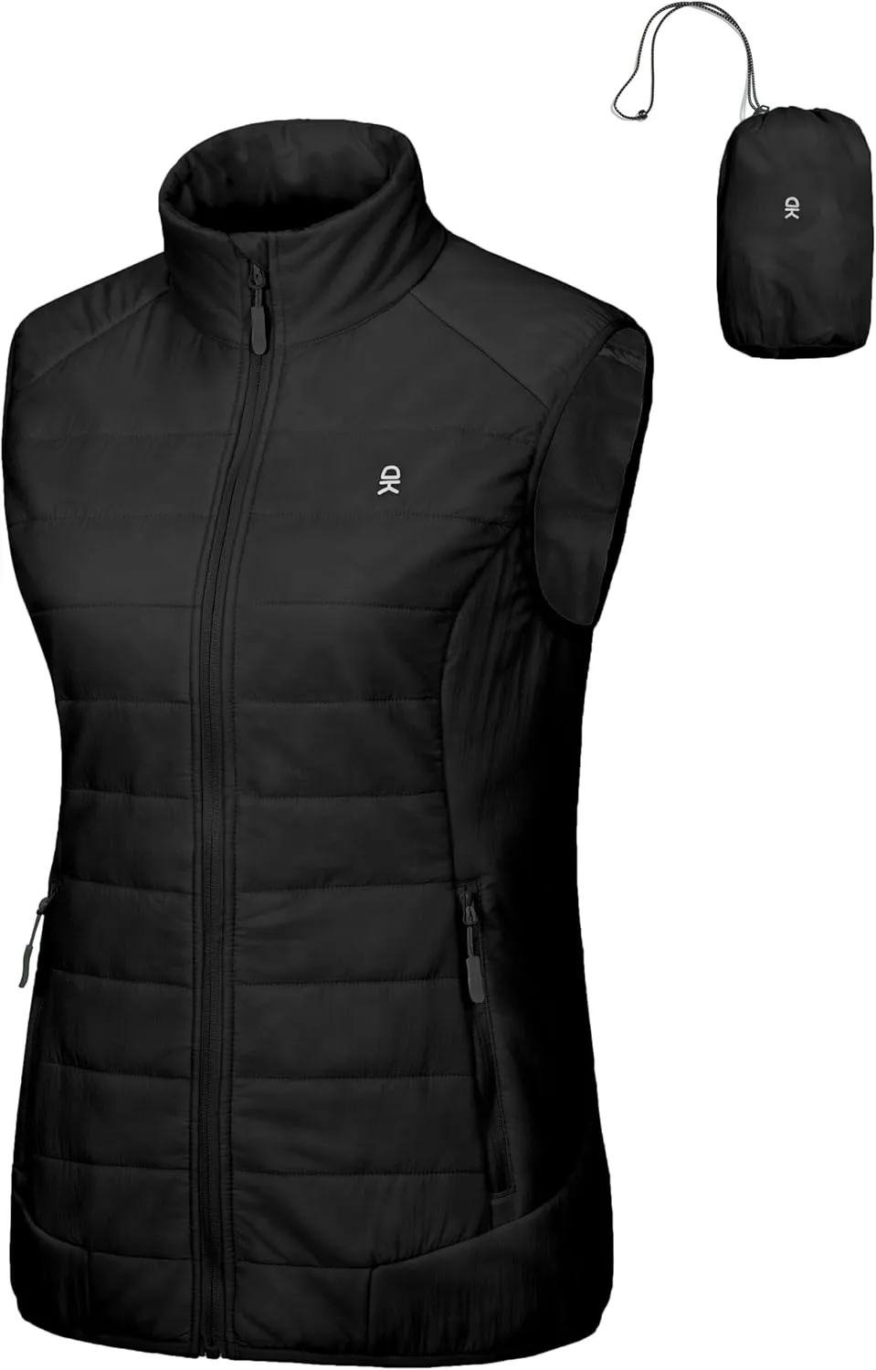 Little Donkey Andy Women's Packable Lightweight Puffer Vest with Recycled Insulation for Running Hiking