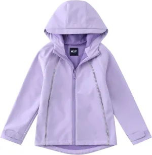 M2C Girls Hooded Fleece Lined Windproof Softshell Windbreaker Jacket