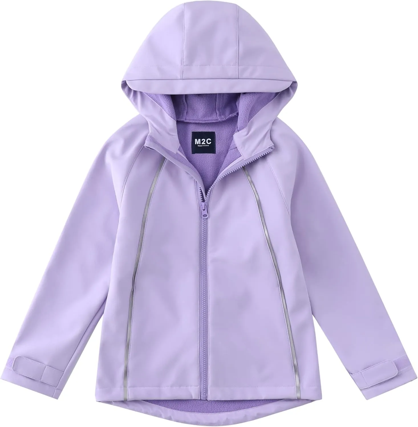 M2C Girls Hooded Fleece Lined Windproof Softshell Windbreaker Jacket