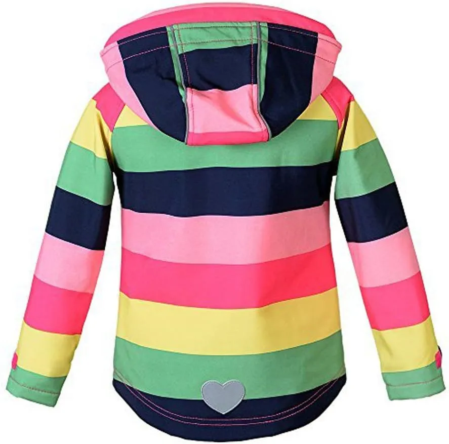 M2C Girls Hooded Fleece Lined Windproof Softshell Windbreaker Jacket