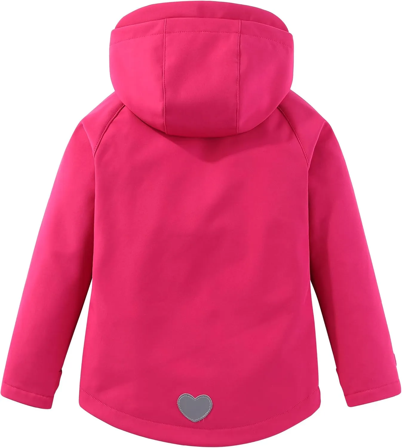 M2C Girls Hooded Fleece Lined Windproof Softshell Windbreaker Jacket