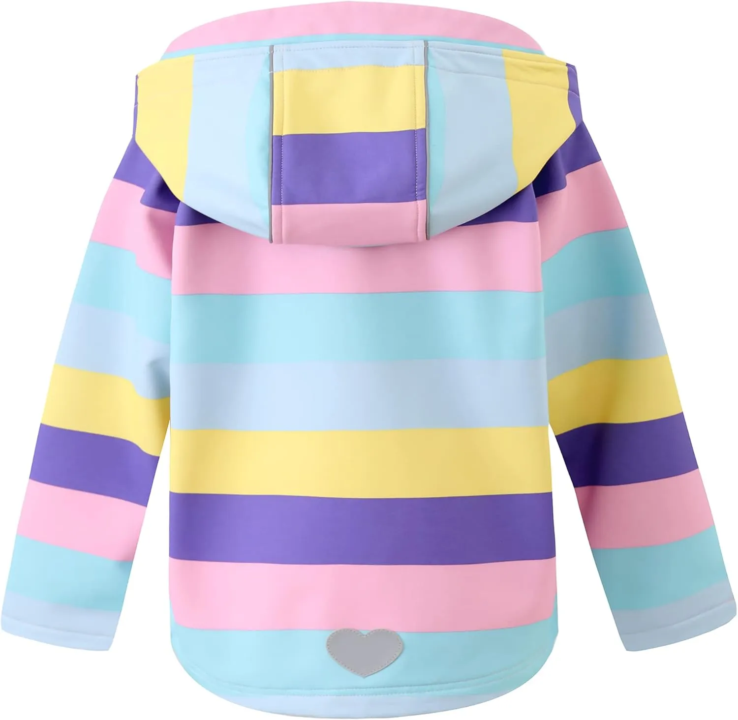 M2C Girls Hooded Fleece Lined Windproof Softshell Windbreaker Jacket