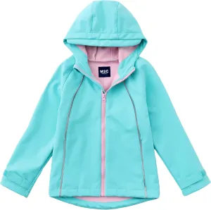 M2C Girls Hooded Fleece Lined Windproof Softshell Windbreaker Jacket