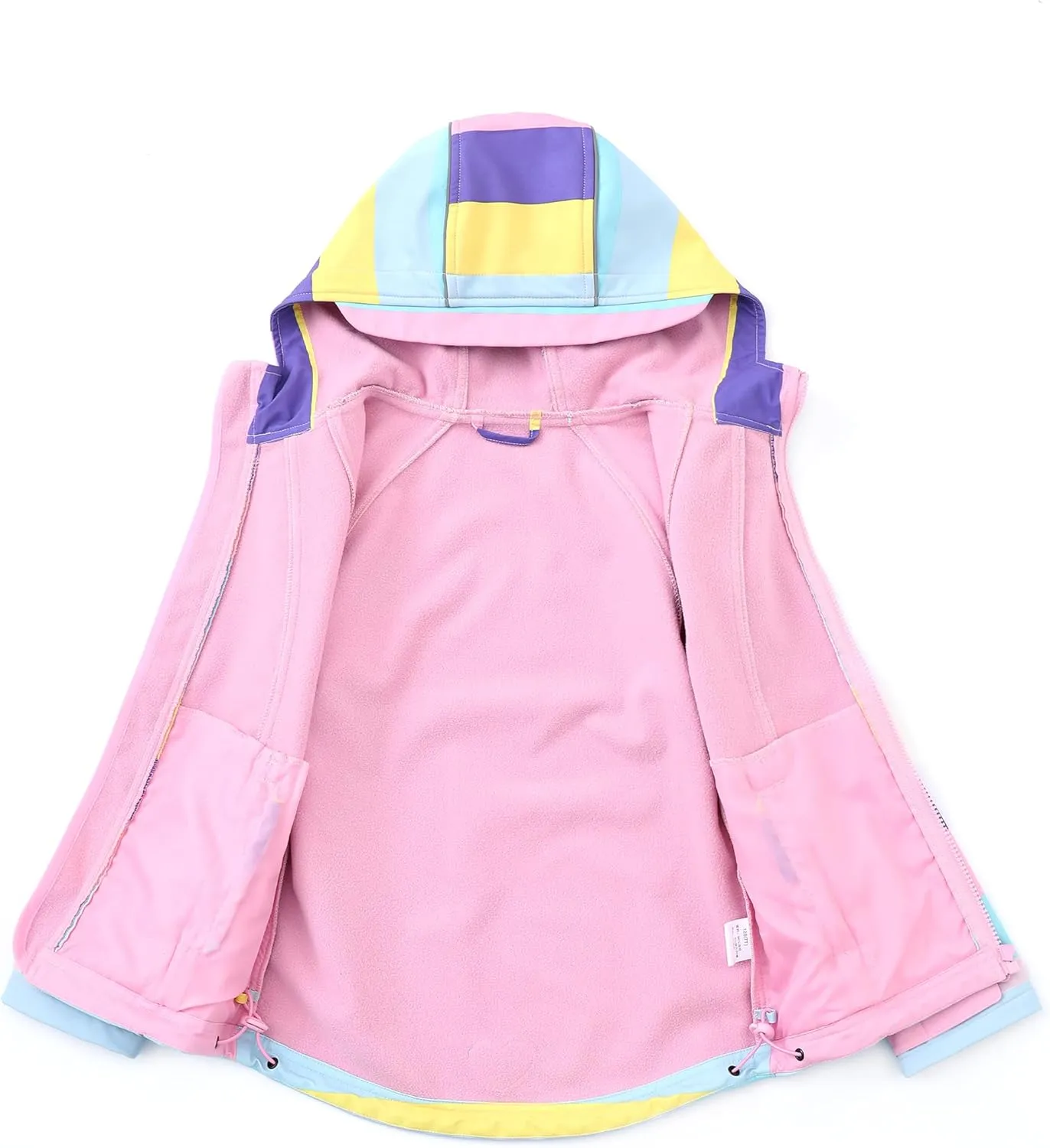 M2C Girls Hooded Fleece Lined Windproof Softshell Windbreaker Jacket