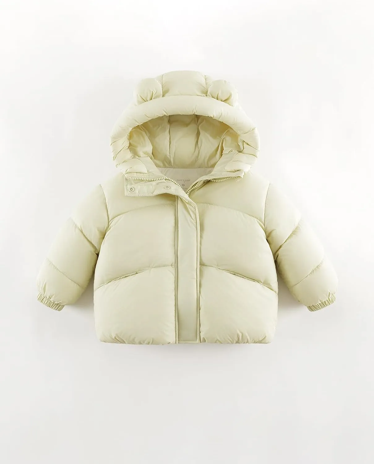 marc & janie Baby Girls Long Sleeve Hooded Down Jacket Zipper Warm Outerwear Ultralight Breadsuit Tops 241197