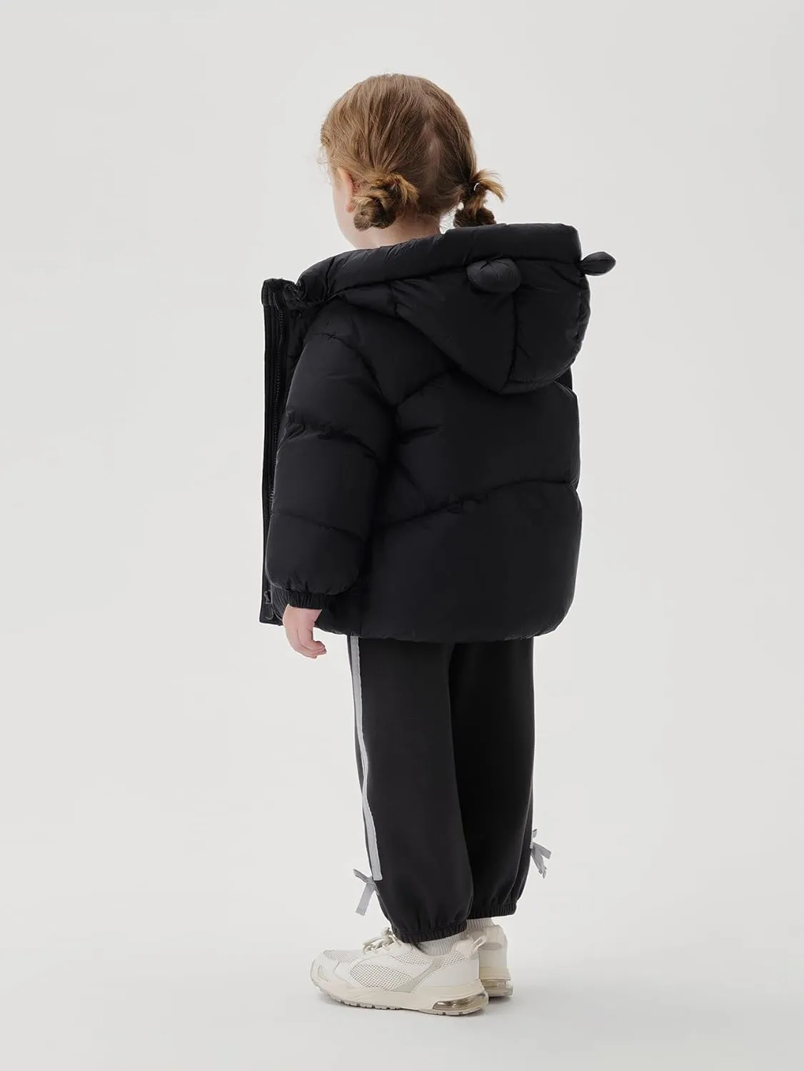marc & janie Baby Girls Long Sleeve Hooded Down Jacket Zipper Warm Outerwear Ultralight Breadsuit Tops 241197