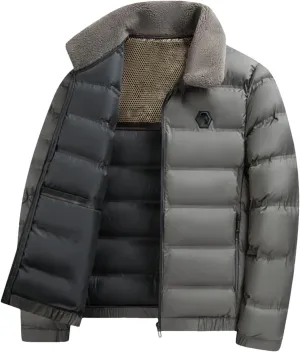 Men Thickened Cotton Padded Jacket Winter Warmth Versatile Jacket, Men Windproof Cotton Coat.