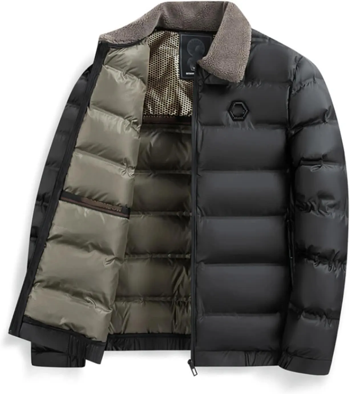 Men Thickened Cotton Padded Jacket Winter Warmth Versatile Jacket, Men Windproof Cotton Coat.
