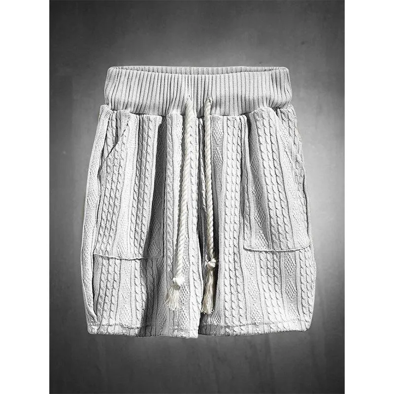 MEN'S ART CASUAL PRINT SHORTS SET 91109488YM