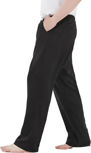Men's Drawstring Loose Linen Beach Pants Lightweight Elastic Waist Yoga Lounge Cotton Trousers Pajamas