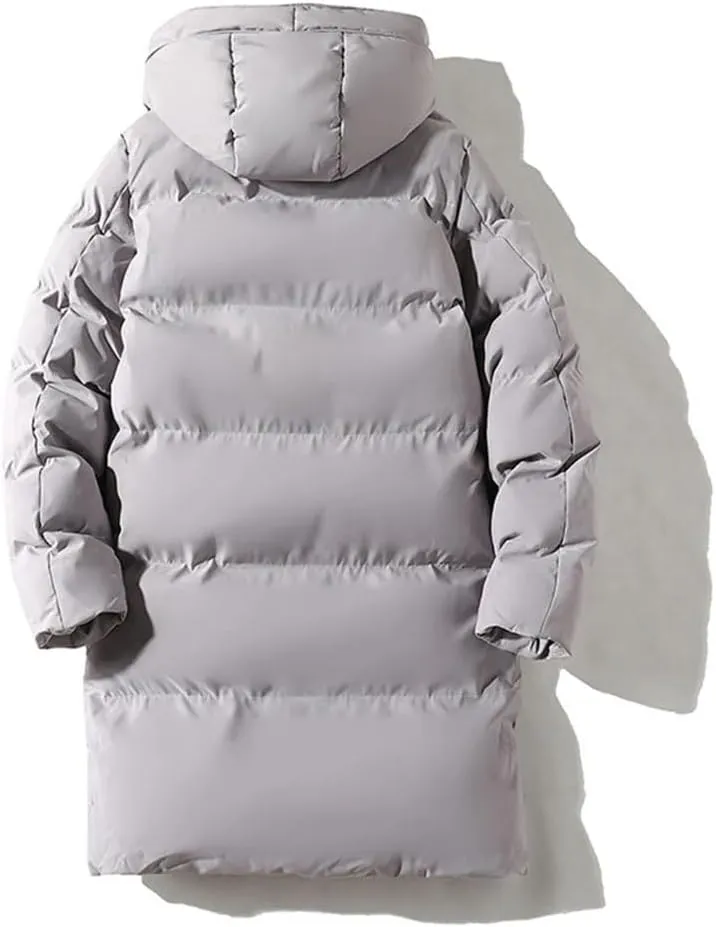 Men's Long Coat Winter Cotton Padded Jacket Oversize Hood Parka Outerwear Thick Warm Windbreaker