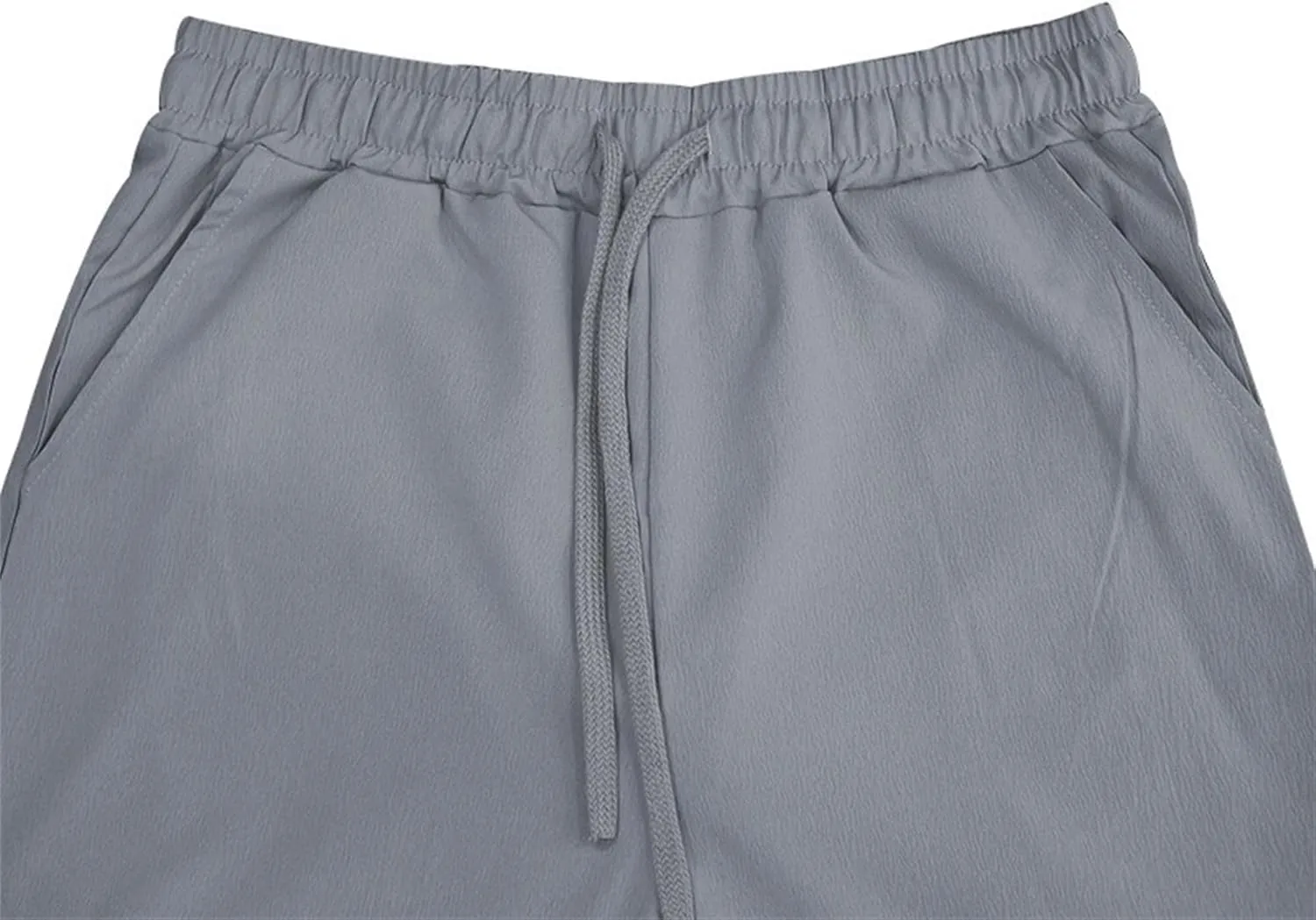 Men's Summer Beach Linen Pants Cotton Yoga Straight-Leg Slack Lightweight Casual Elastic Waist Trousers