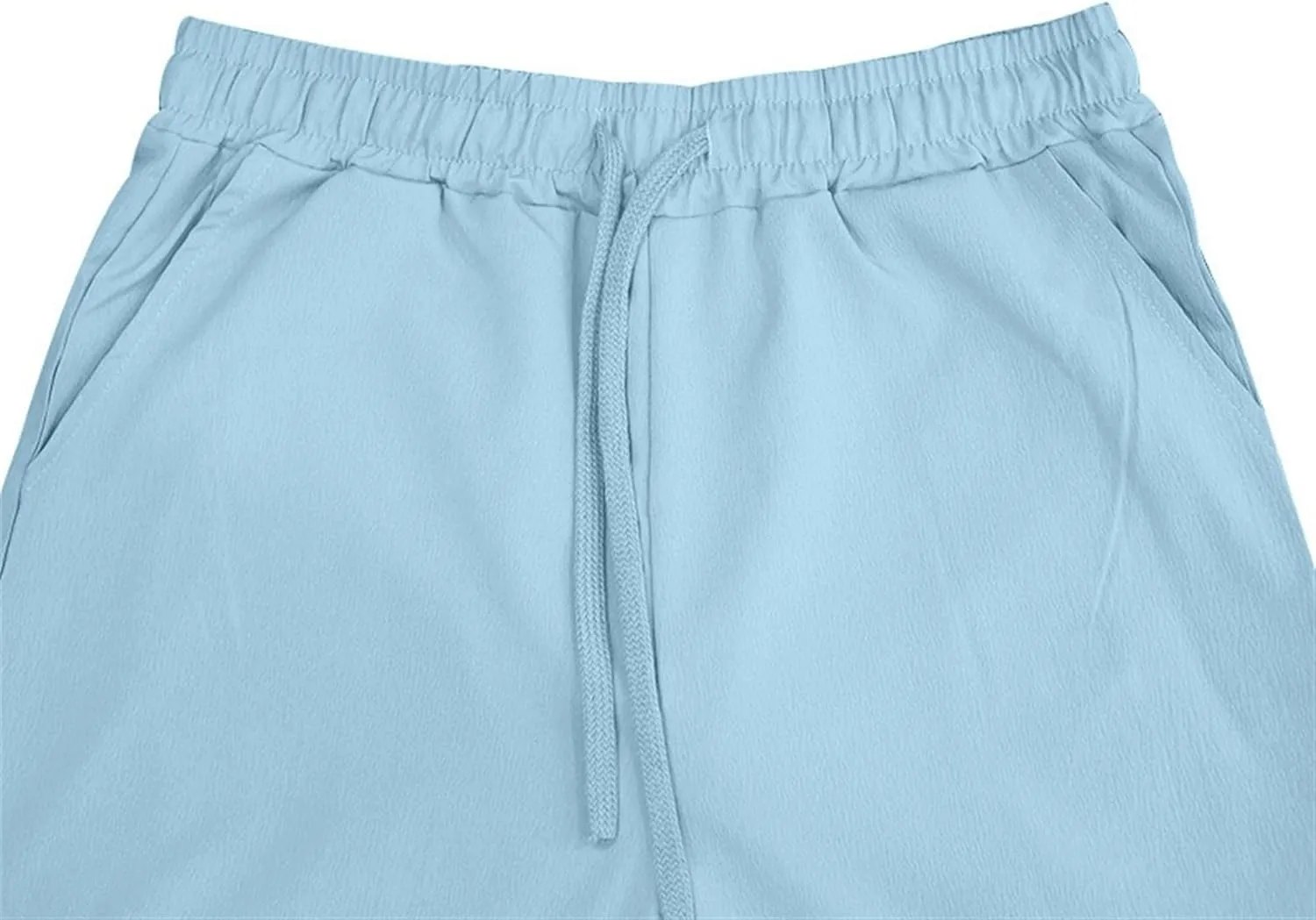 Men's Summer Beach Linen Pants Cotton Yoga Straight-Leg Slack Lightweight Casual Elastic Waist Trousers
