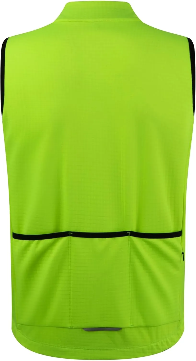 Men's Thermal Fleece Cycling Vest Windproof Waterproof Outerwear Cycling Jersey Bike Gilet Sleeveless Bicycle Jacket