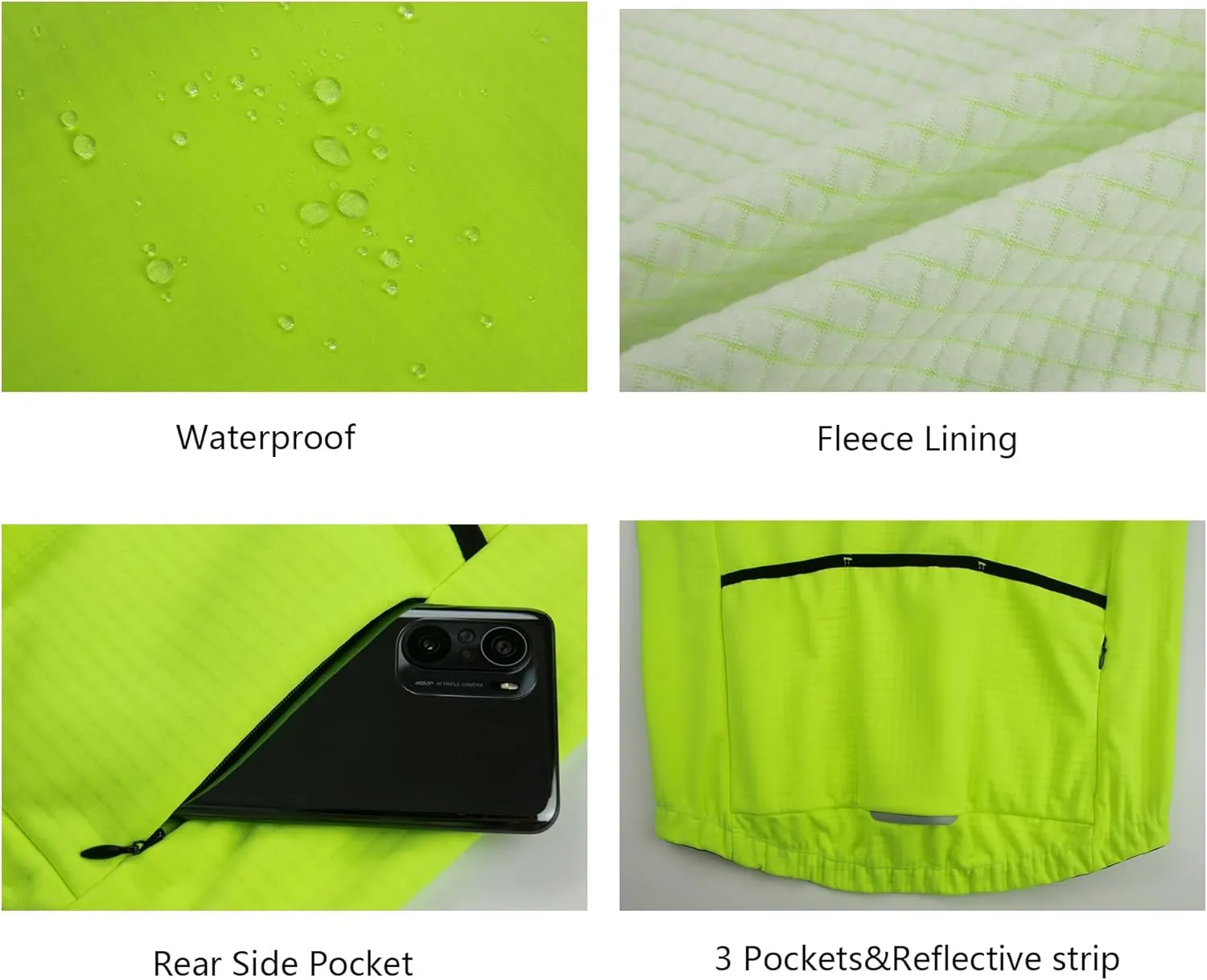 Men's Thermal Fleece Cycling Vest Windproof Waterproof Outerwear Cycling Jersey Bike Gilet Sleeveless Bicycle Jacket