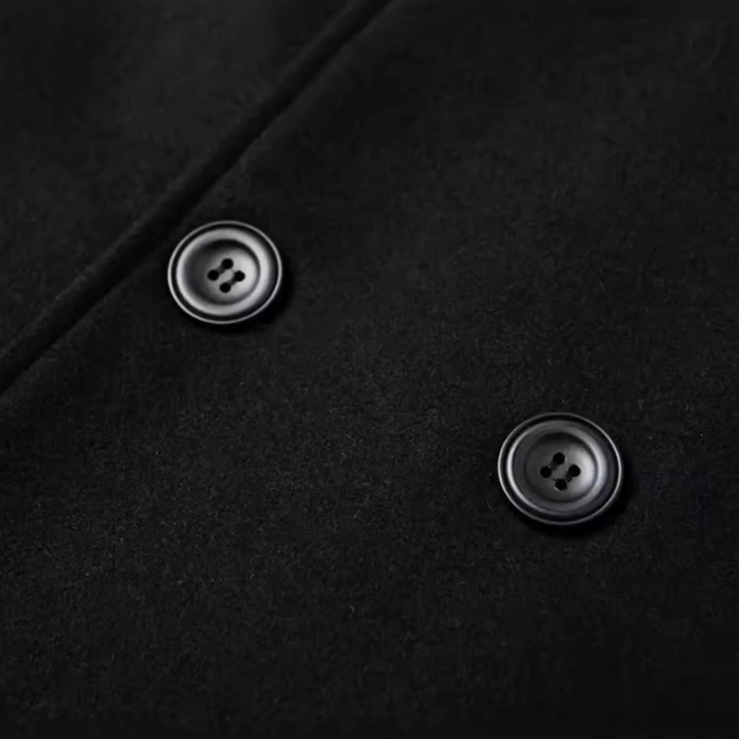 Mens Trench Coat Elegant Notched Lapel Pea Coats Classic Double Breasted Overcoat Warm Long Jacket Overcoat