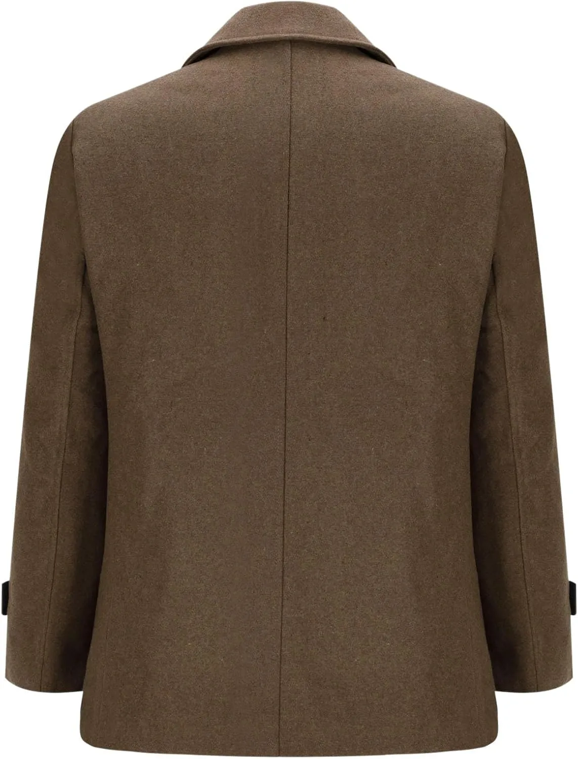 Mens Trench Coat Elegant Notched Lapel Pea Coats Classic Double Breasted Overcoat Warm Long Jacket Overcoat