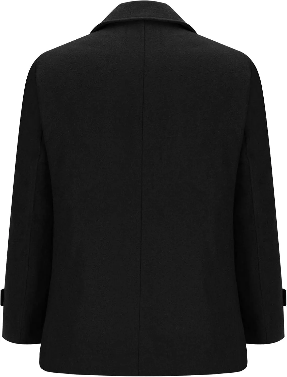 Mens Trench Coat Elegant Notched Lapel Pea Coats Classic Double Breasted Overcoat Warm Long Jacket Overcoat