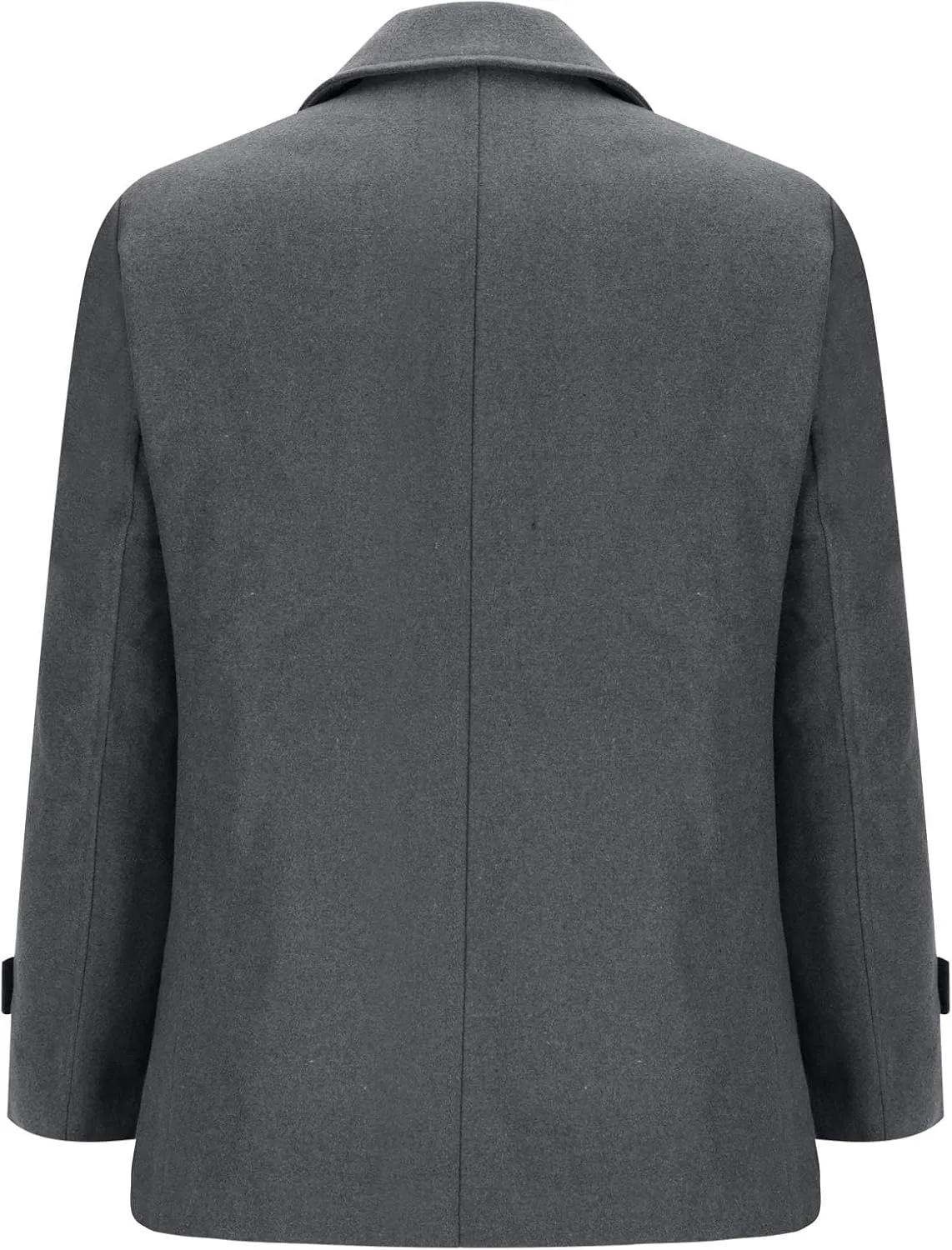 Mens Trench Coat Elegant Notched Lapel Pea Coats Classic Double Breasted Overcoat Warm Long Jacket Overcoat