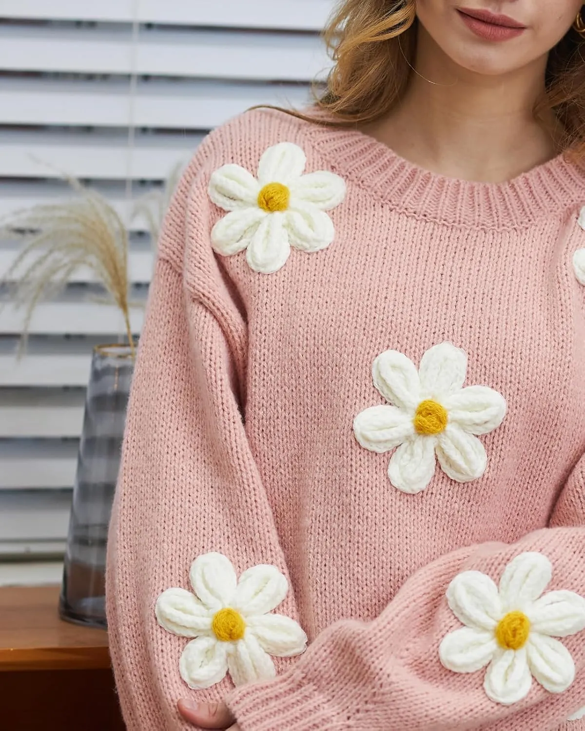 Migratory Bird Guide Floral Crewneck Long Sleeve Sweaters for Women 2024 Trendy