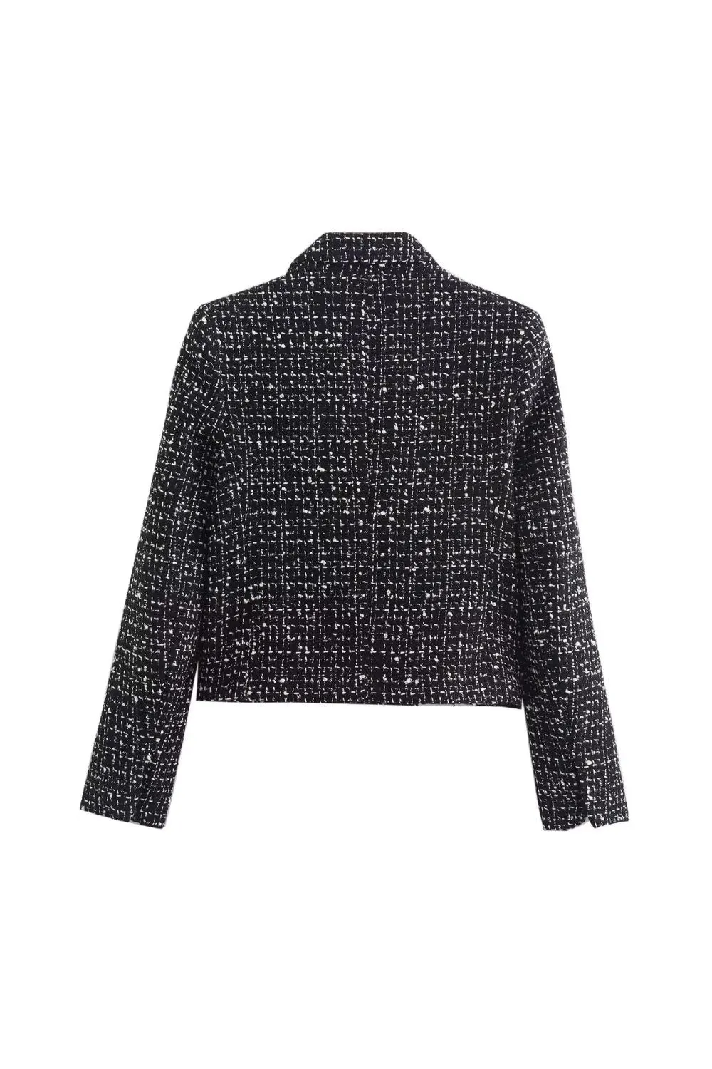 'Mila' Minimalist Textured Double-Breasted Blazer