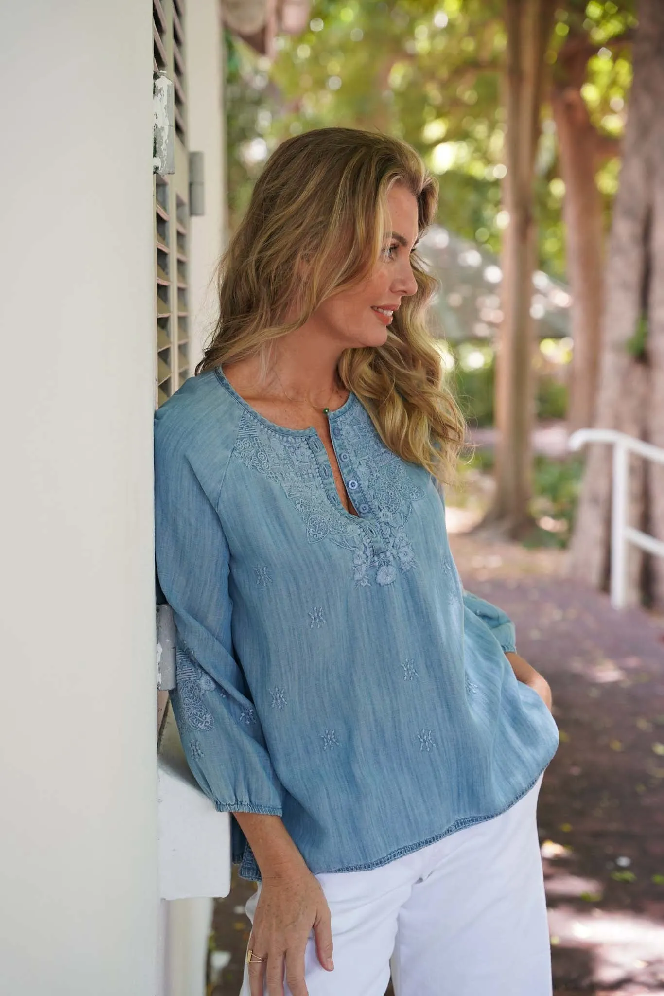 Modal Embroidered Top