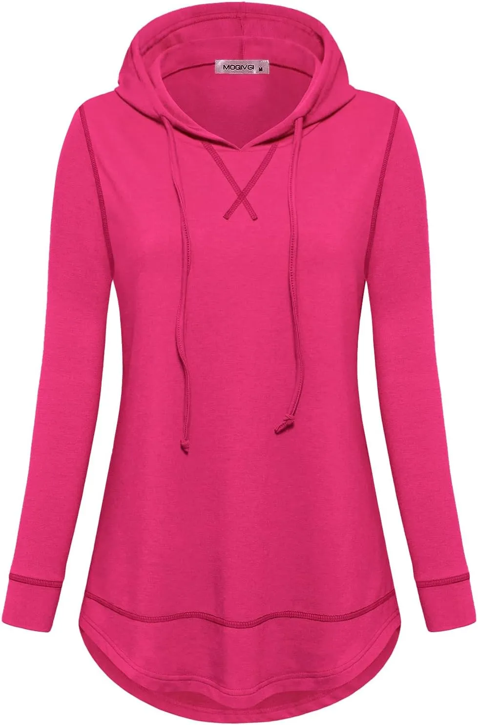 MOQIVGI Womens Long Sleeve Lightweight Activewear Casual Running Yoga Workout Hooded Tops