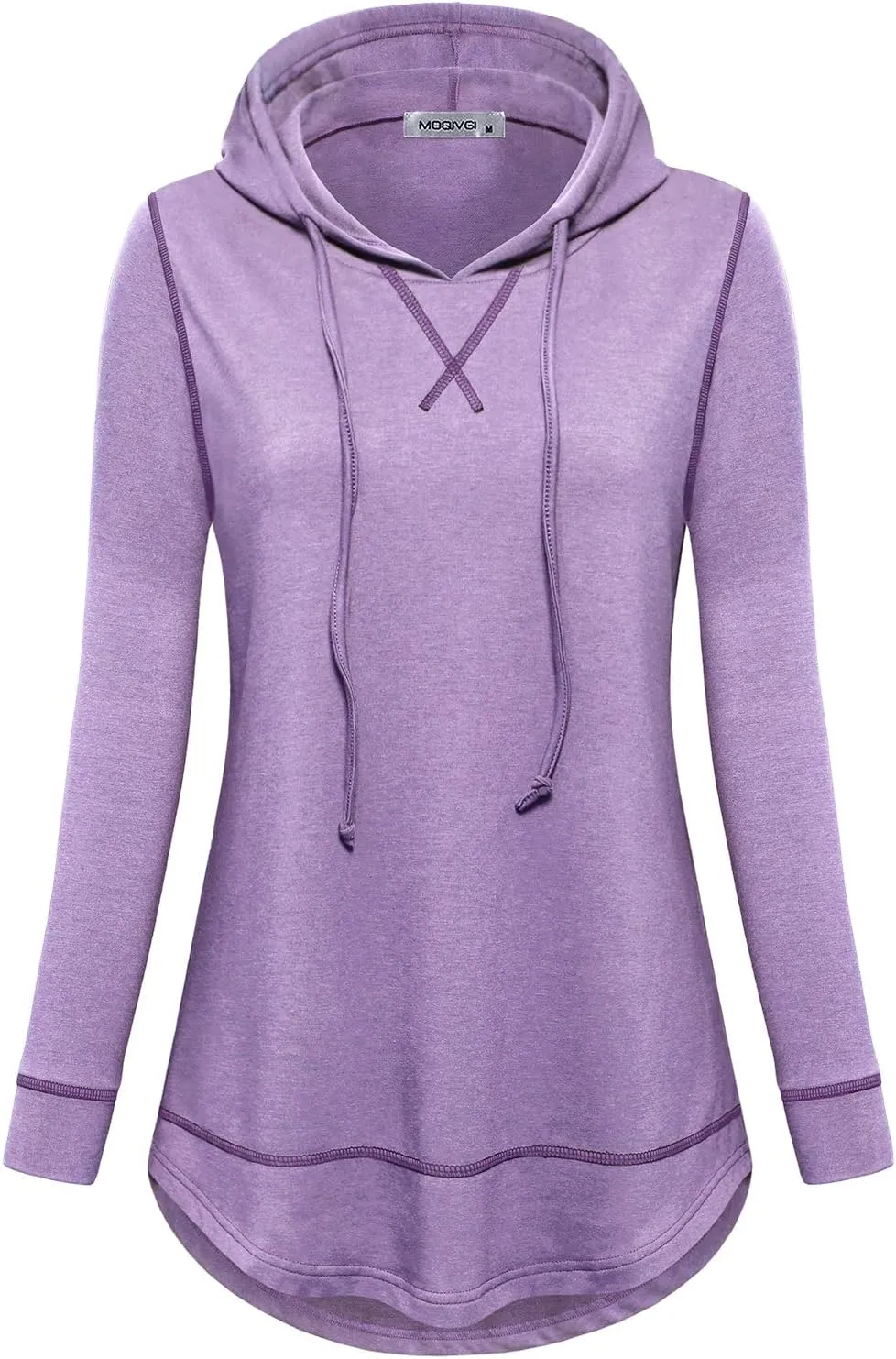 MOQIVGI Womens Long Sleeve Lightweight Activewear Casual Running Yoga Workout Hooded Tops