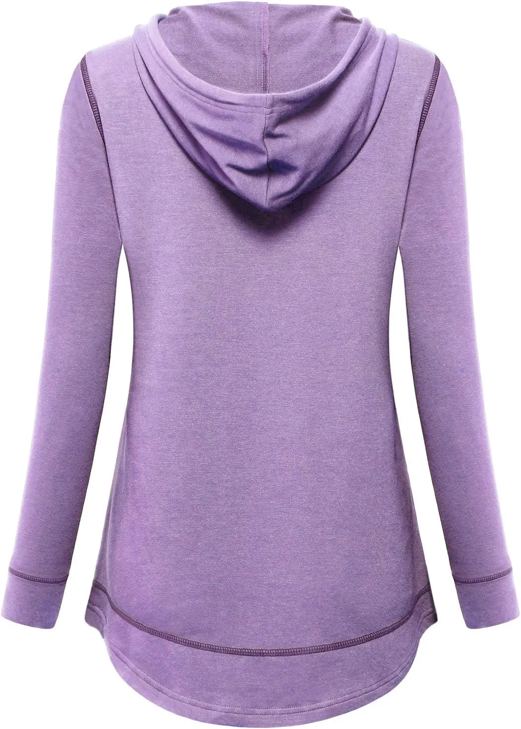 MOQIVGI Womens Long Sleeve Lightweight Activewear Casual Running Yoga Workout Hooded Tops
